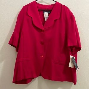 Vintage 80s Maggie McNaughton Short Sleeve Blazer - Pink